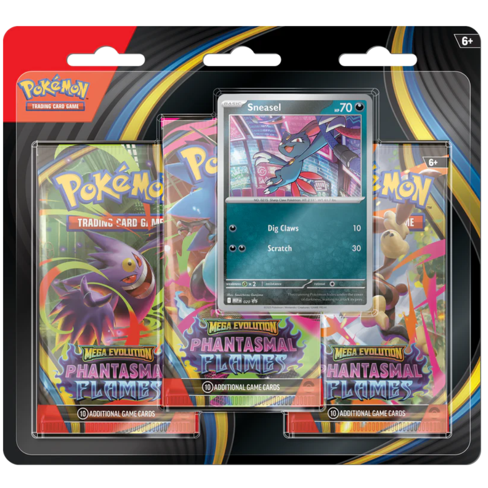 pokemon cards for 1 cent TCG: ME02 Phantasmal Flames 3-Pack Blister What packs are in set:Display with 6 collections CSV10C