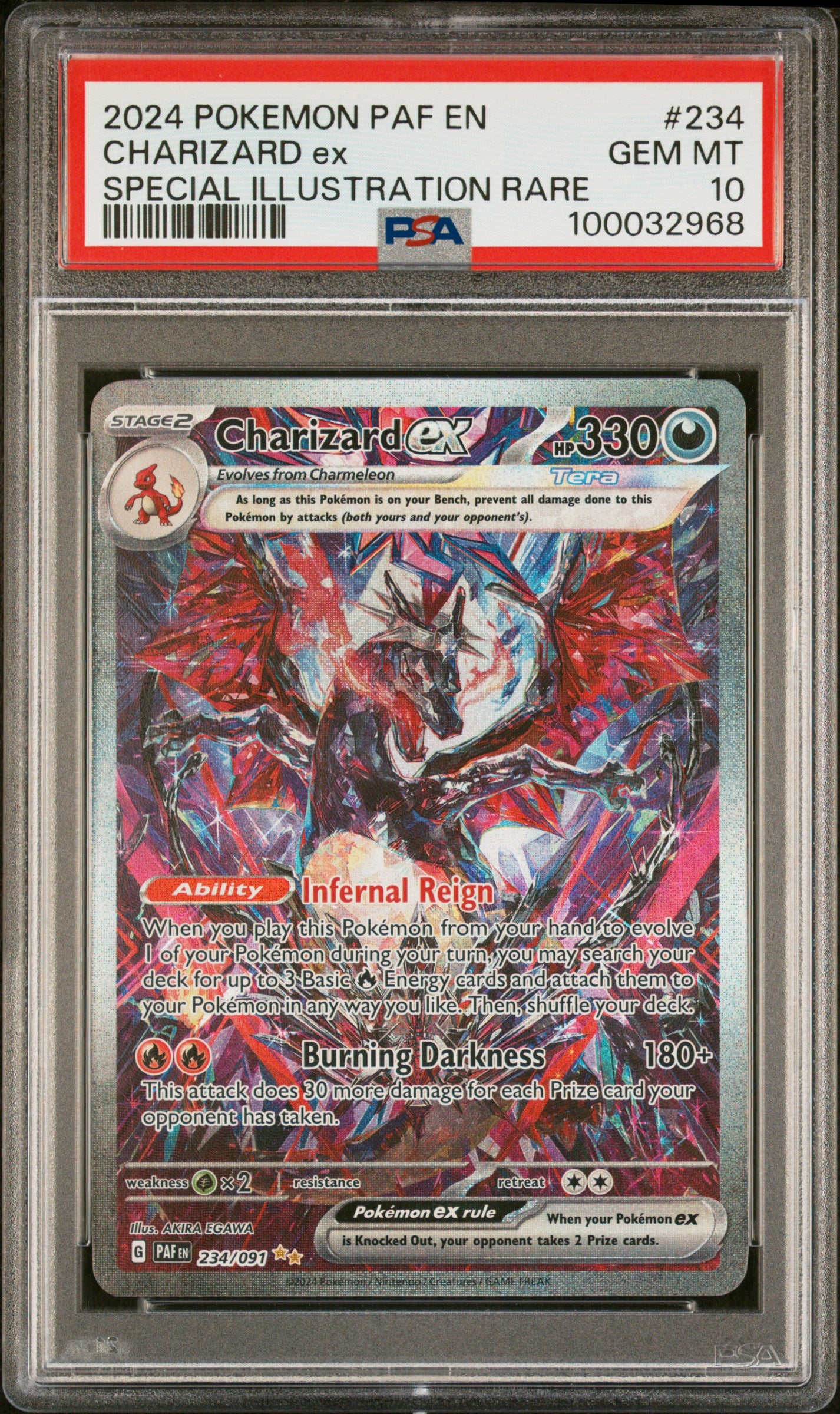 2024 POKEMON PAF EN-PALDEAN FATES #234 CHARIZARD ex SPECIAL ILLUSTRATION RARE