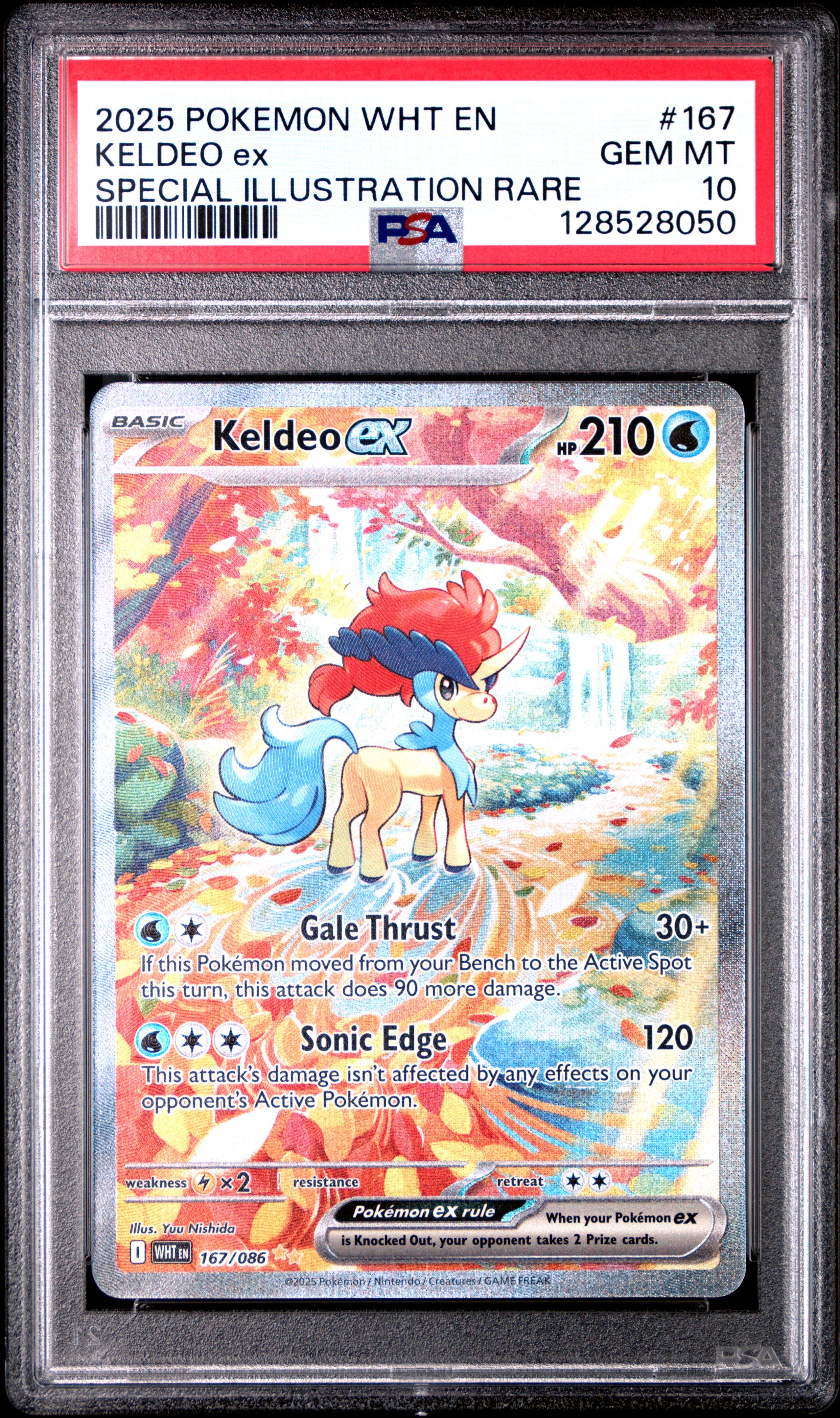2025 POKEMON WHT EN-WHITE FLARE #167 KELDEO ex SPECIAL ILLUSTRATION RARE