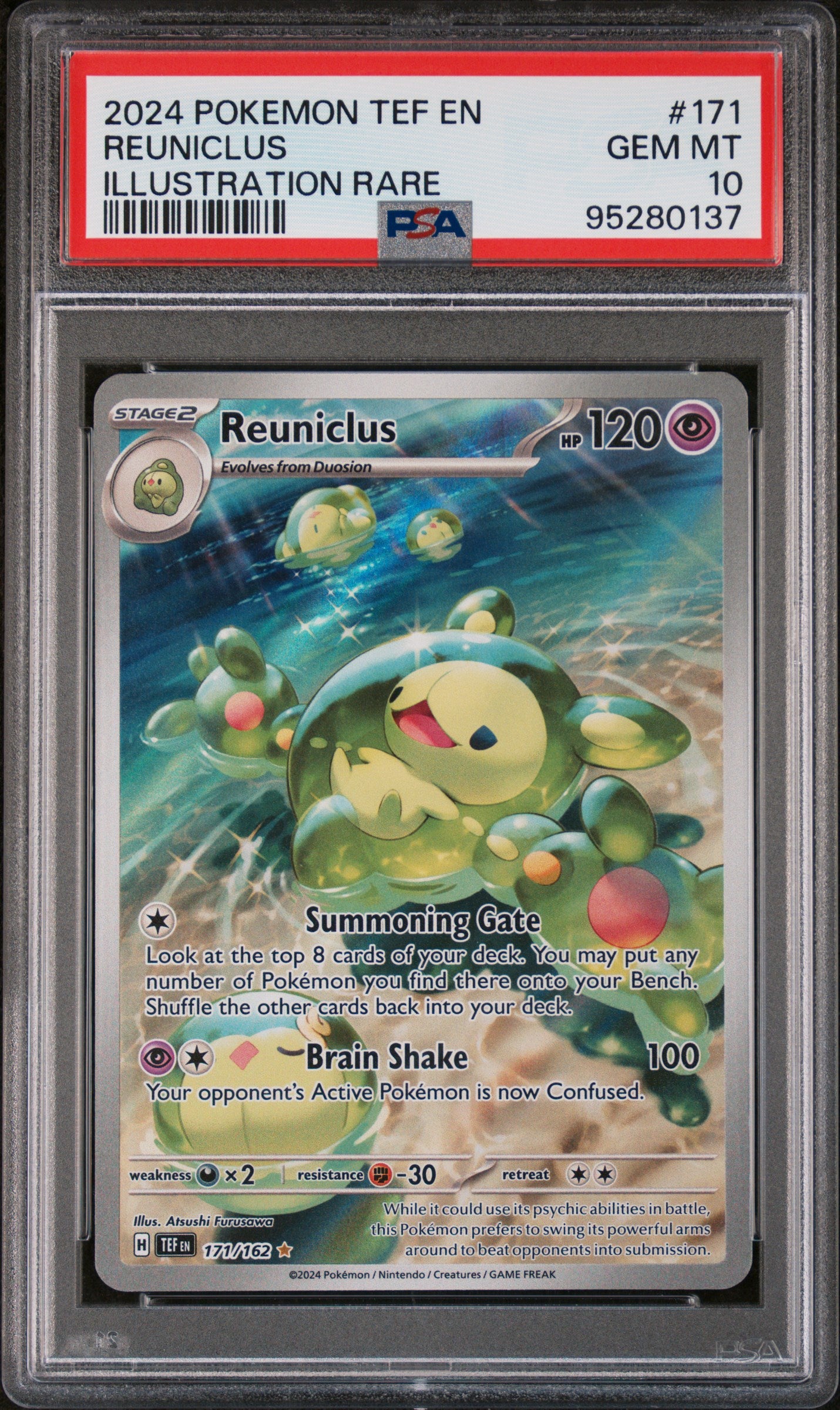 2024 POKEMON TEF EN-TEMPORAL FORCES #171 REUNICLUS ILLUSTRATION RARE