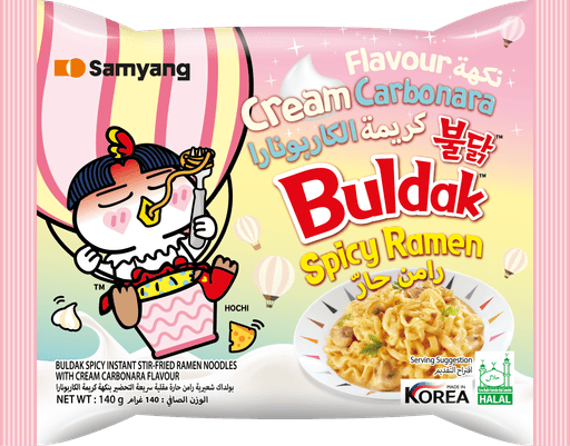 Samyang Buldak Cream Carbonara - Single Packet (140g)