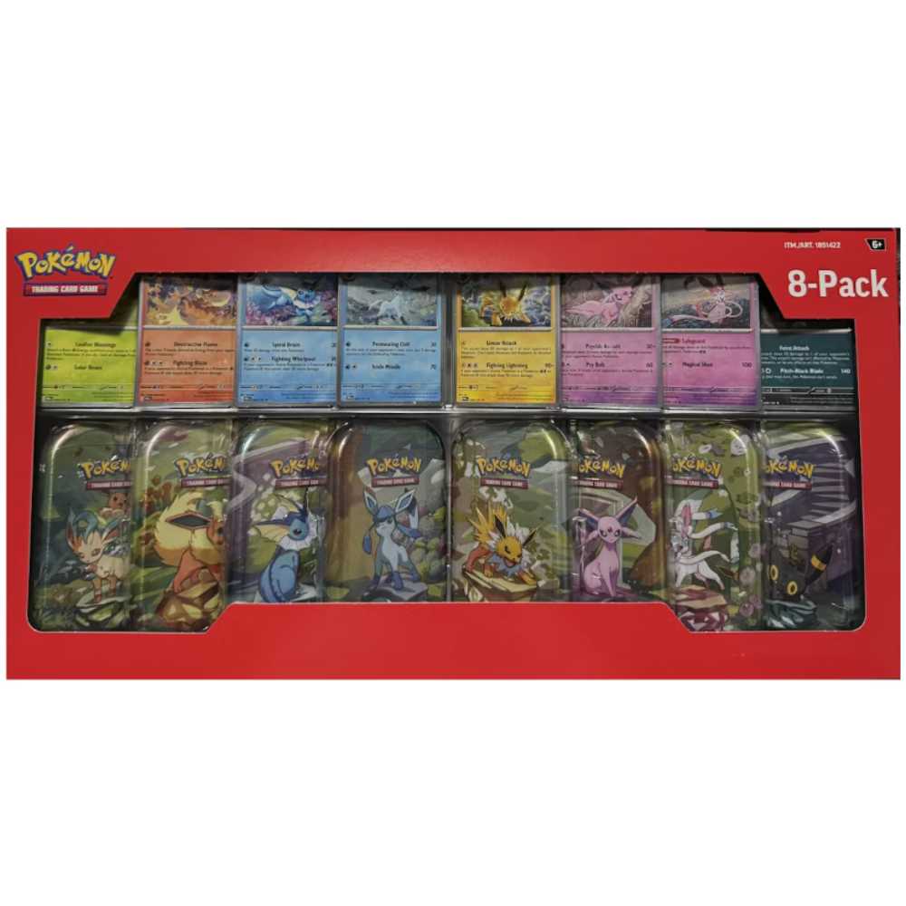 Pokemon Prismatic Evolutions 8-Pack Mini Tins