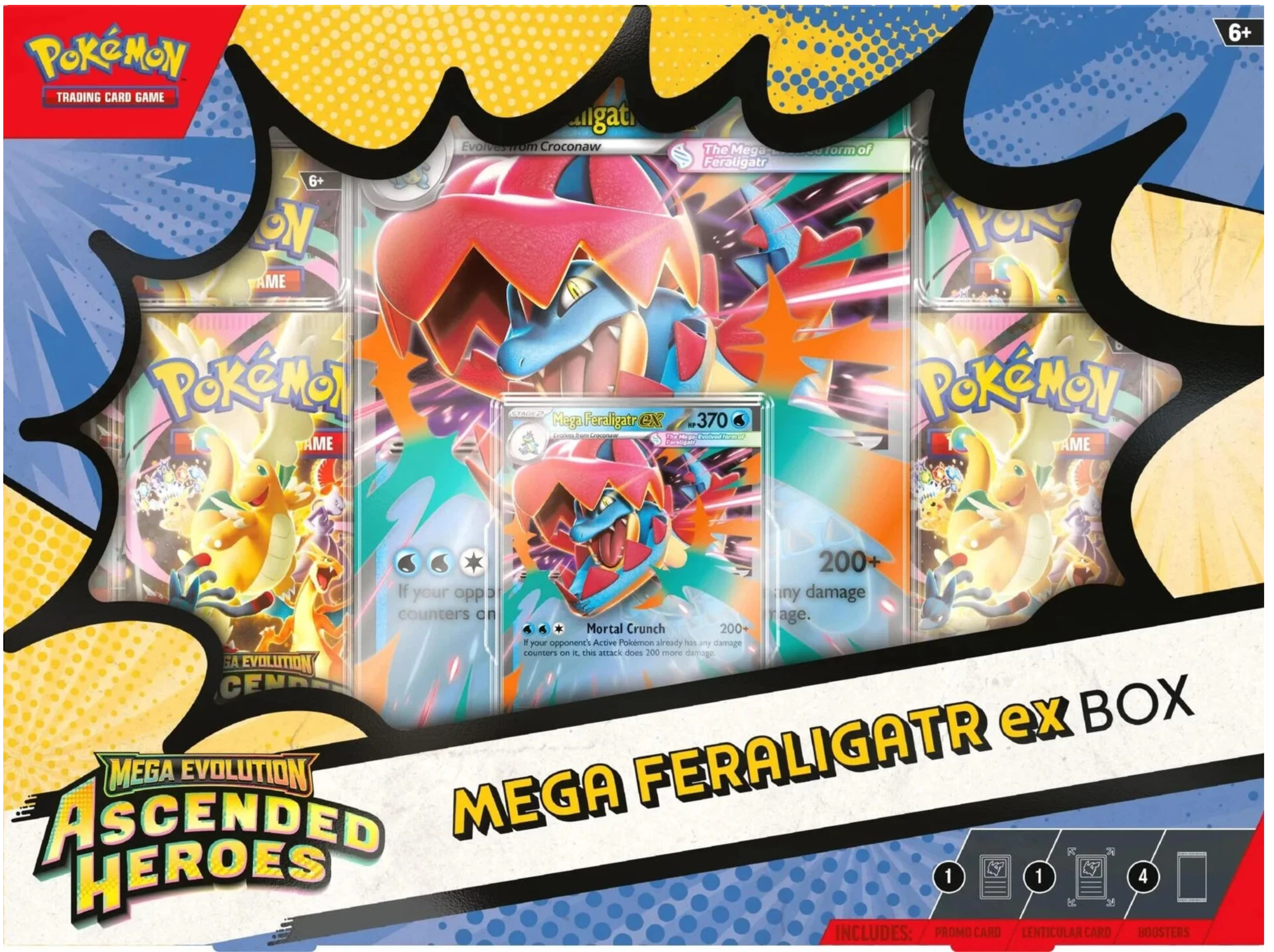 Pokemon - Mega Evolution - Ascended Heroes -Mega Feraligatr Ex Box Limit 3