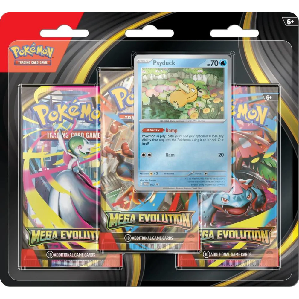 Pokemon Mega Evolution 3 Pack Blister (Psyduck)