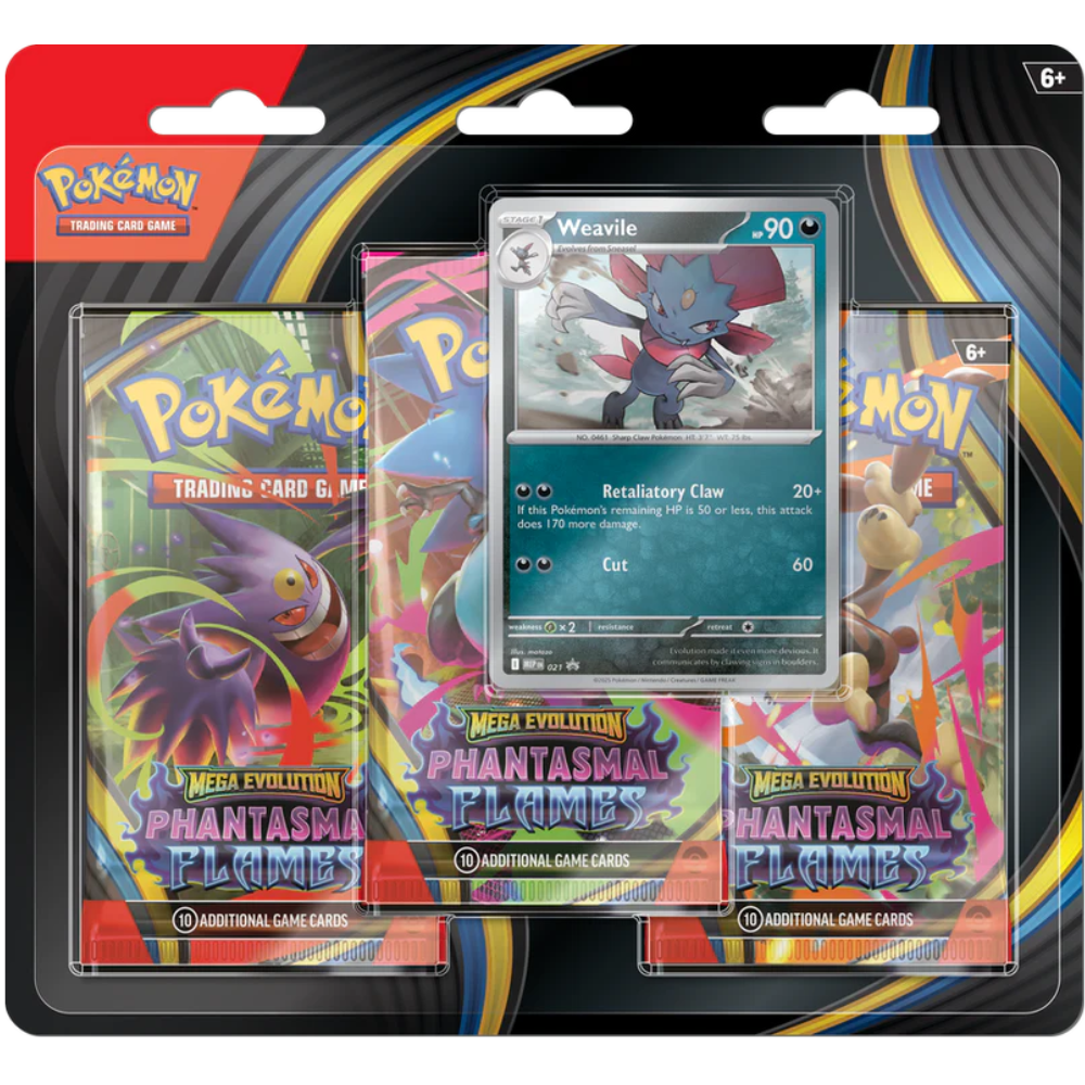 Pokemon TCG: ME02 Phantasmal Flames 3-Pack Blister 'Sealed Pokemon at the Best Prices' Pokemon TCG: ME02 Phantasmal Flames 3-Pack Blister 'Sealed Pokemon at the Best Prices'