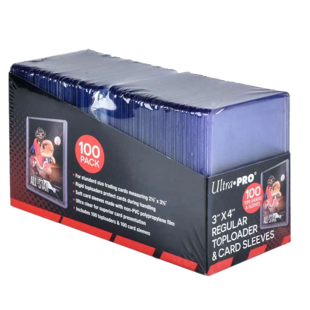 Ultra Pro Toploaders 3x4 & Sleeves - 35pt (Pack of 100)
