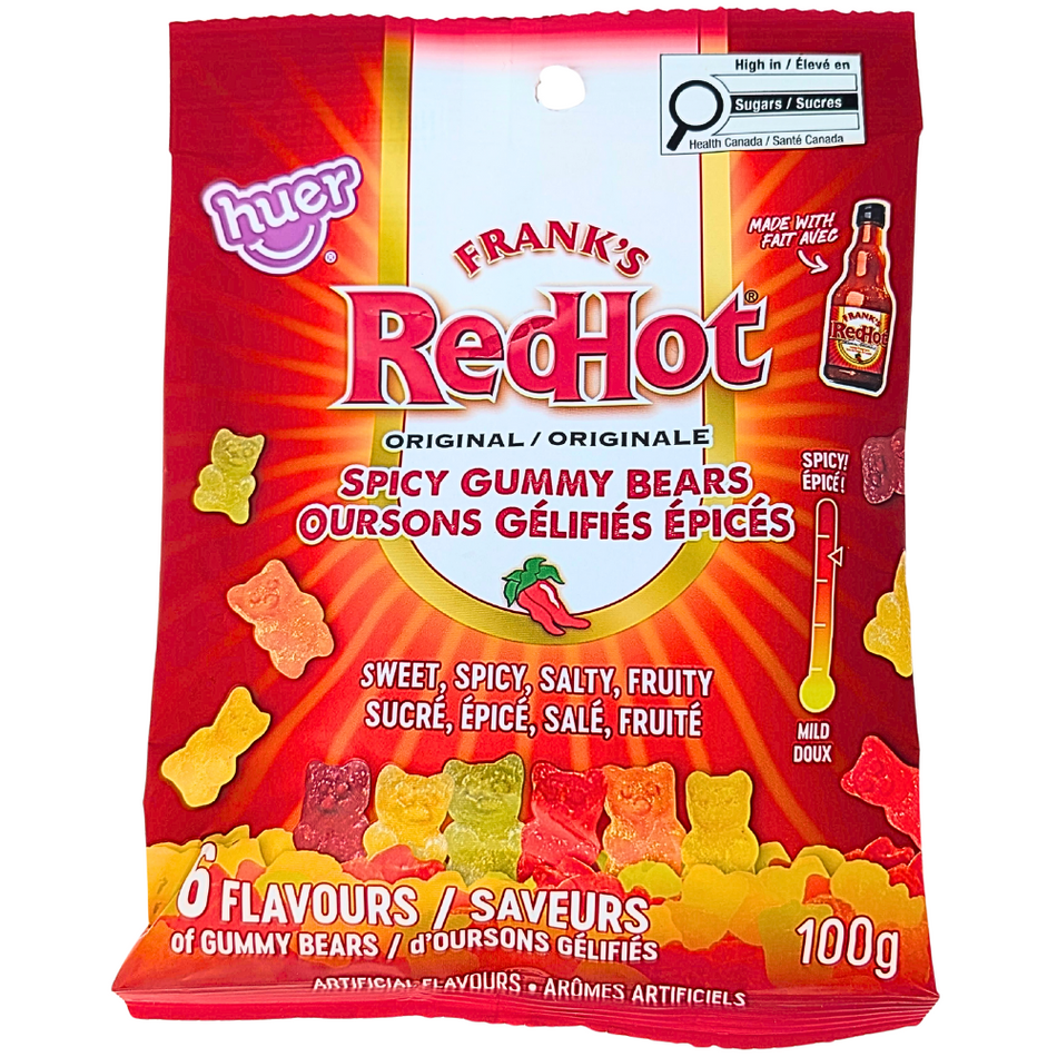 Frank's RedHot Spicy Gummy Bears - 100 g