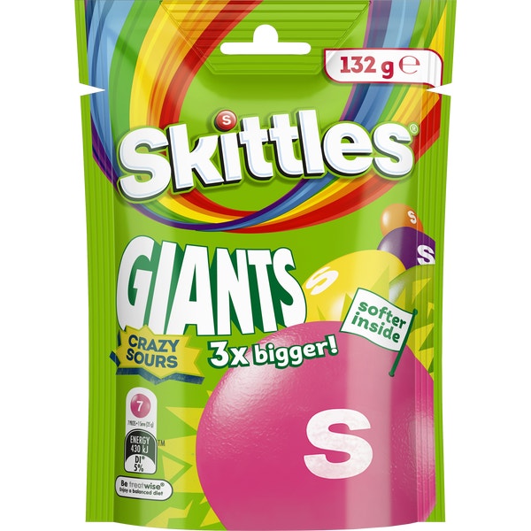 Skittles Giants Crazy Sours - 132 g